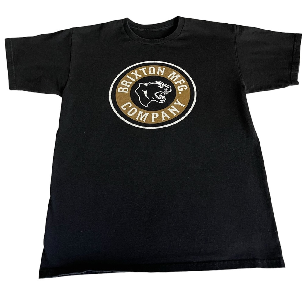 Brixton Mfg Company Black Cat Logo Adult Medium Short Sleeve Tee Shirt